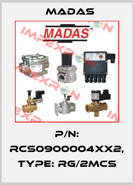 P/N: RCS0900004XX2, Type: RG/2MCS Madas