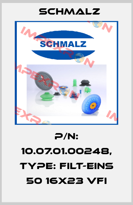 p/n: 10.07.01.00248, Type: FILT-EINS 50 16x23 VFI Schmalz