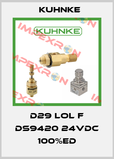 D29 LOL F DS9420 24VDC 100%ED Kuhnke
