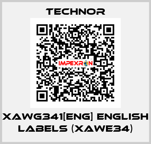 XAWG341[ENG] English labels (XAWE34) TECHNOR