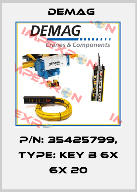 P/N: 35425799, Type: Key B 6X 6X 20 Demag
