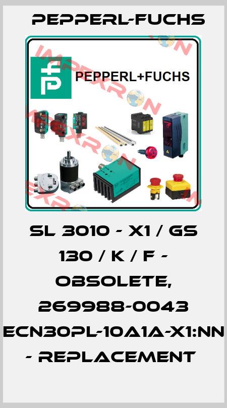 SL 3010 - X1 / GS 130 / K / F - obsolete, 269988-0043 ECN30PL-10A1A-X1:NN - replacement  Pepperl-Fuchs