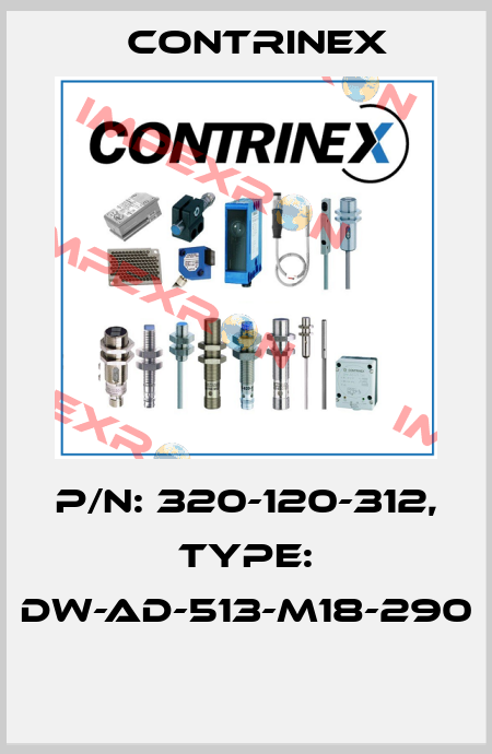 P/N: 320-120-312, Type: DW-AD-513-M18-290  Contrinex