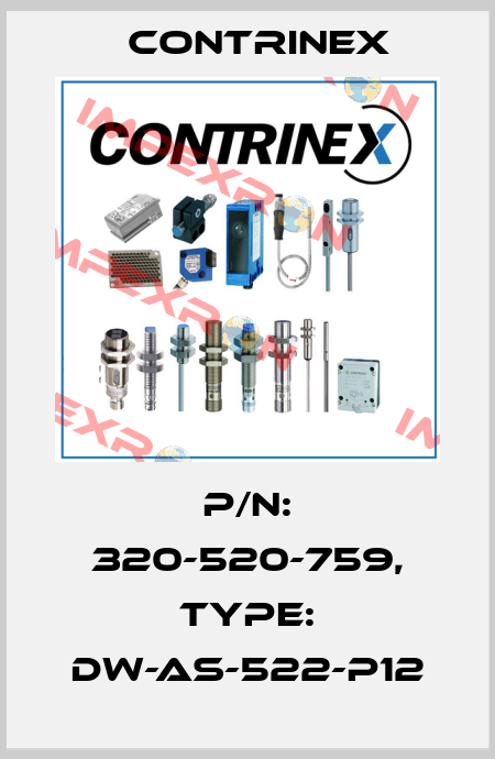 p/n: 320-520-759, Type: DW-AS-522-P12 Contrinex