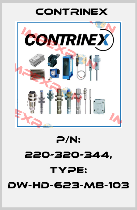 p/n: 220-320-344, Type: DW-HD-623-M8-103 Contrinex