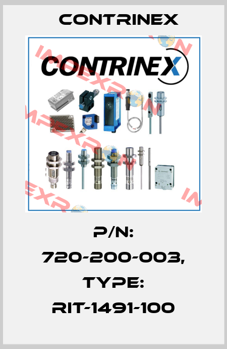 p/n: 720-200-003, Type: RIT-1491-100 Contrinex