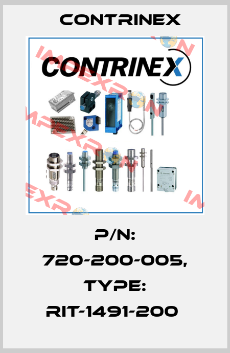 P/N: 720-200-005, Type: RIT-1491-200  Contrinex