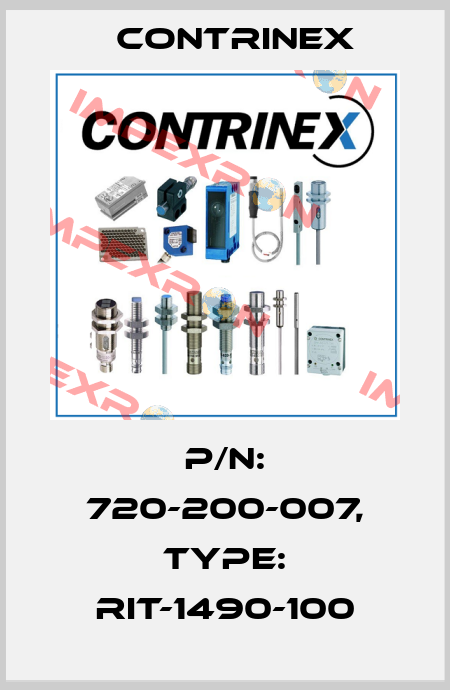 p/n: 720-200-007, Type: RIT-1490-100 Contrinex
