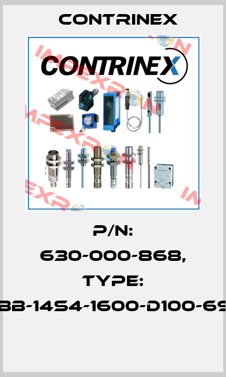 P/N: 630-000-868, Type: YBB-14S4-1600-D100-69K  Contrinex