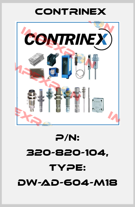 p/n: 320-820-104, Type: DW-AD-604-M18 Contrinex