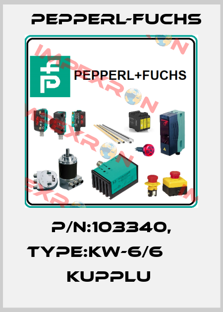 P/N:103340, Type:KW-6/6                  Kupplu  Pepperl-Fuchs