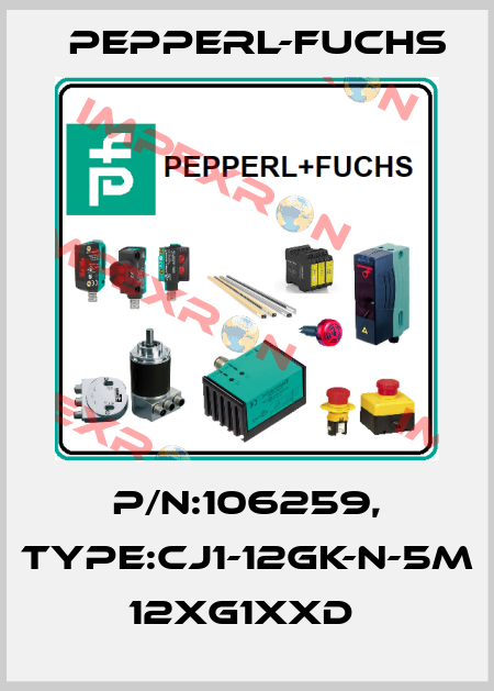 P/N:106259, Type:CJ1-12GK-N-5M         12xG1xxD  Pepperl-Fuchs