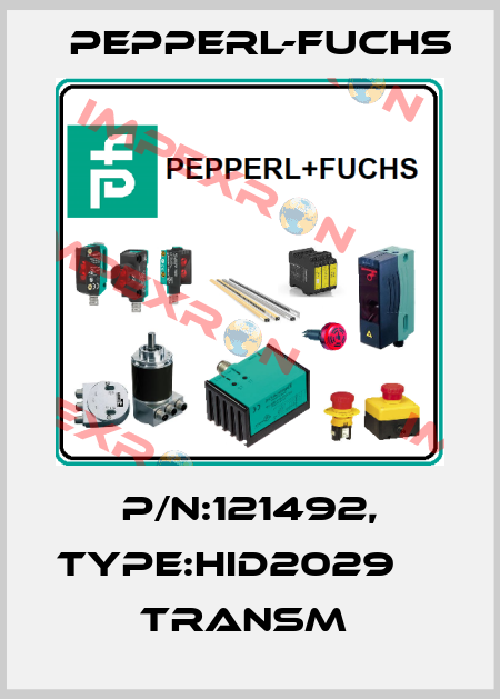 P/N:121492, Type:HID2029                Transm  Pepperl-Fuchs
