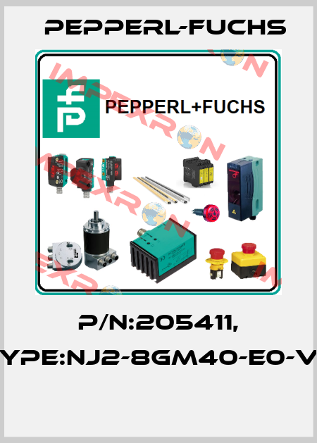 P/N:205411, Type:NJ2-8GM40-E0-V3  Pepperl-Fuchs