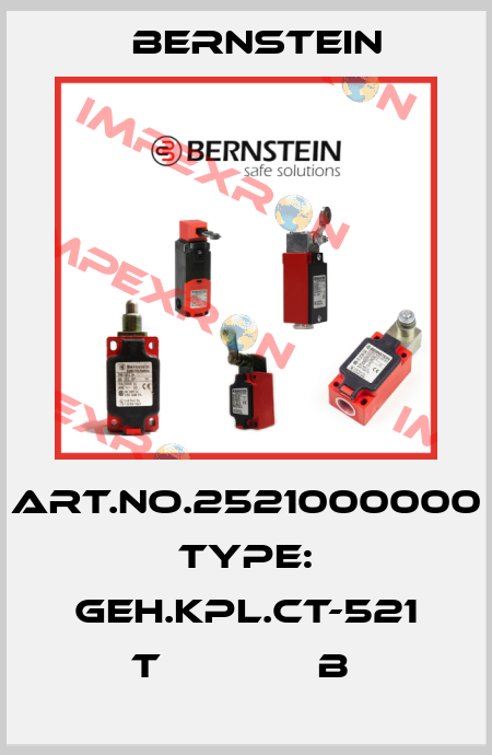 Art.No.2521000000 Type: GEH.KPL.CT-521 T             B  Bernstein