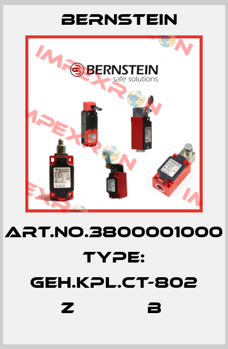 Art.No.3800001000 Type: GEH.KPL.CT-802 Z             B  Bernstein