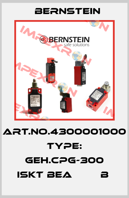 Art.No.4300001000 Type: GEH.CPG-300 ISKT BEA         B  Bernstein