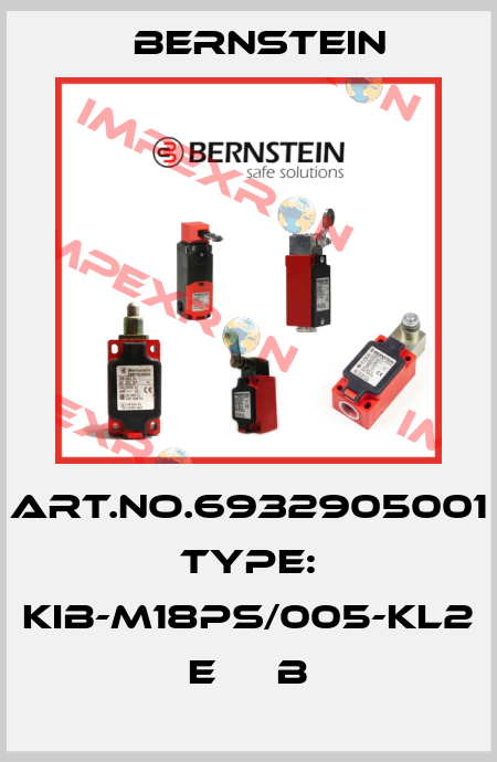 Art.No.6932905001 Type: KIB-M18PS/005-KL2      E     B Bernstein