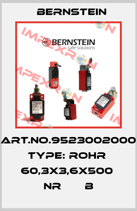 Art.No.9523002000 Type: ROHR  60,3X3,6X500  NR       B Bernstein