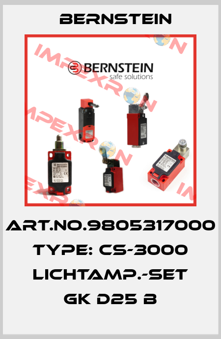 Art.No.9805317000 Type: CS-3000 LICHTAMP.-SET GK D25 B Bernstein
