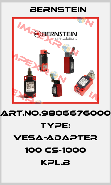 Art.No.9806676000 Type: VESA-ADAPTER 100 CS-1000 KPL.B Bernstein