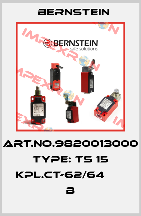 Art.No.9820013000 Type: TS 15 KPL.CT-62/64           B Bernstein