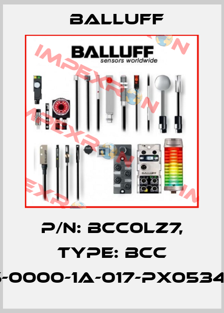 P/N: BCC0LZ7, Type: BCC M415-0000-1A-017-PX0534-050 Balluff