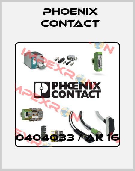 0404033 / AK 16 Phoenix Contact