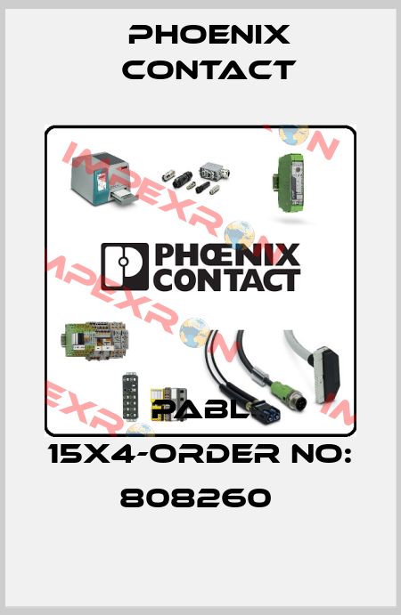 PABL 15X4-ORDER NO: 808260  Phoenix Contact