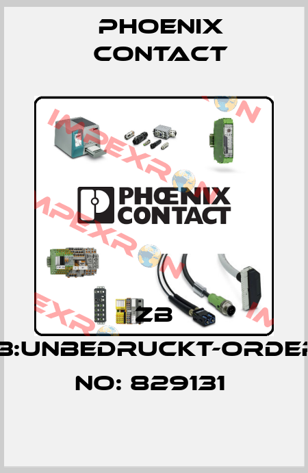 ZB 13:UNBEDRUCKT-ORDER NO: 829131  Phoenix Contact