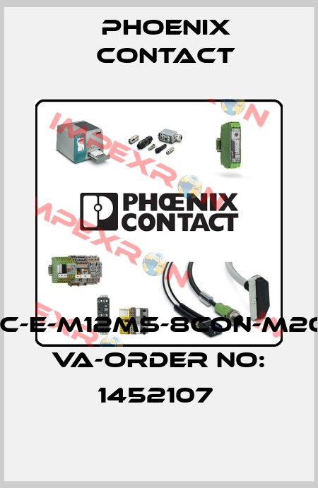 SACC-E-M12MS-8CON-M20/0,5 VA-ORDER NO: 1452107  Phoenix Contact