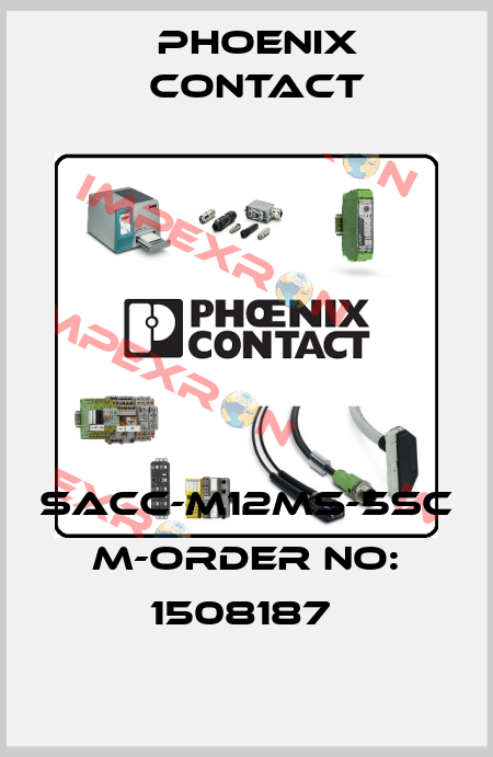 SACC-M12MS-5SC M-ORDER NO: 1508187  Phoenix Contact