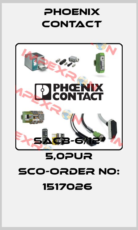 SACB-6/12- 5,0PUR SCO-ORDER NO: 1517026  Phoenix Contact