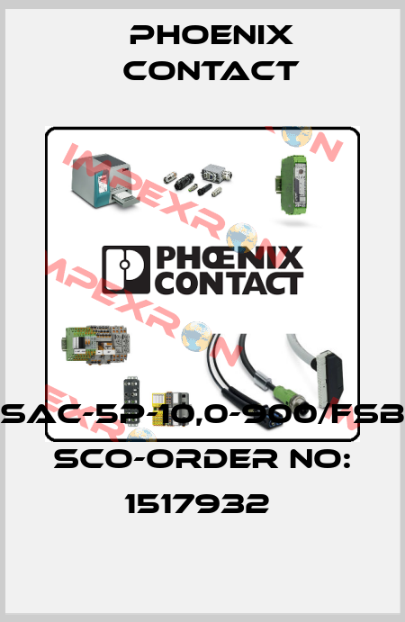 SAC-5P-10,0-900/FSB SCO-ORDER NO: 1517932  Phoenix Contact