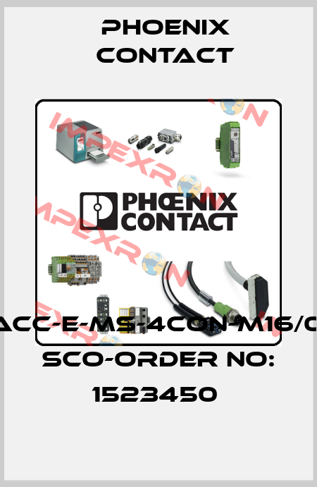 SACC-E-MS-4CON-M16/0,5 SCO-ORDER NO: 1523450  Phoenix Contact