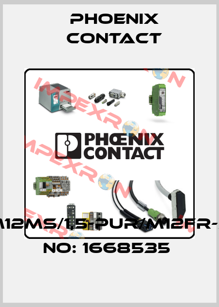 SAC-4P-M12MS/1,5-PUR/M12FR-3L-ORDER NO: 1668535  Phoenix Contact