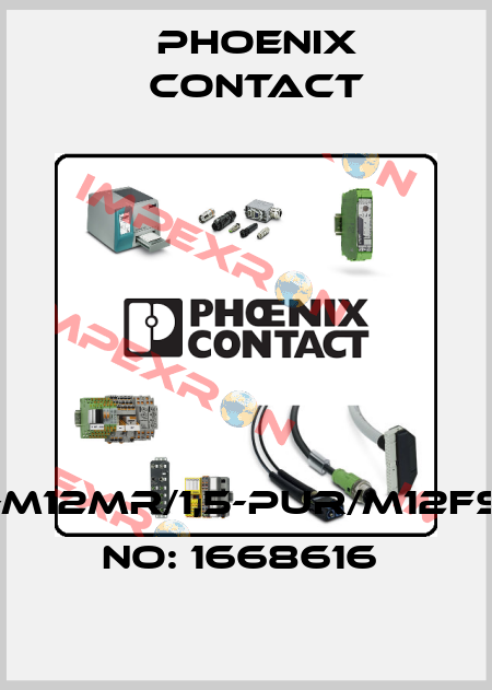 SAC-4P-M12MR/1,5-PUR/M12FS-ORDER NO: 1668616  Phoenix Contact