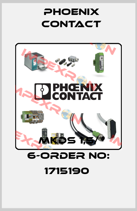 MKDS 1,5/ 6-ORDER NO: 1715190  Phoenix Contact