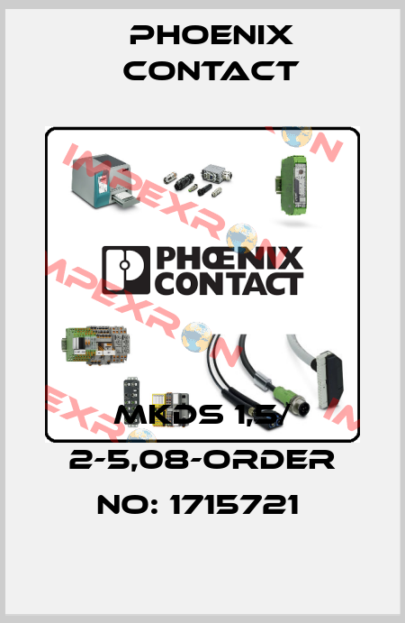 MKDS 1,5/ 2-5,08-ORDER NO: 1715721  Phoenix Contact
