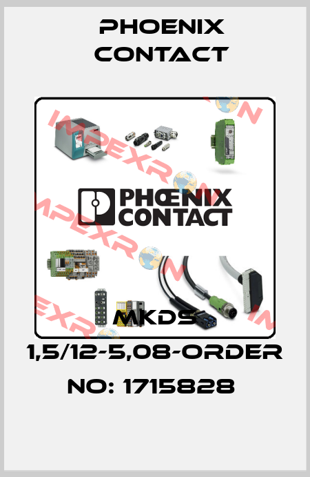 MKDS 1,5/12-5,08-ORDER NO: 1715828  Phoenix Contact