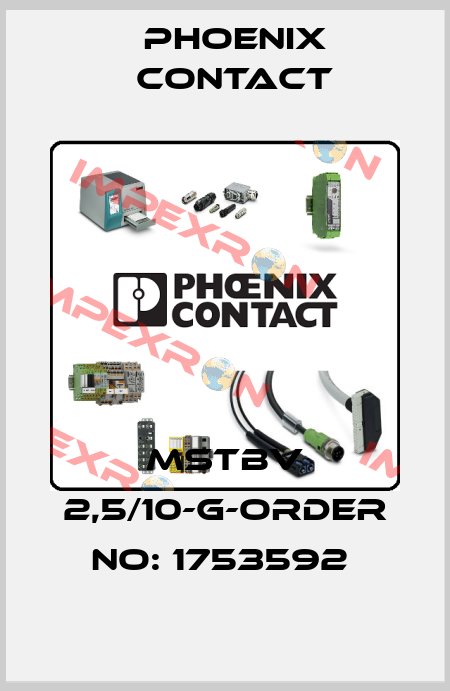 MSTBV 2,5/10-G-ORDER NO: 1753592  Phoenix Contact