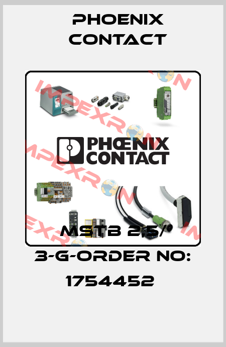 MSTB 2,5/ 3-G-ORDER NO: 1754452  Phoenix Contact