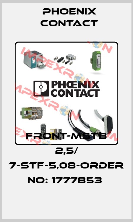FRONT-MSTB 2,5/ 7-STF-5,08-ORDER NO: 1777853  Phoenix Contact