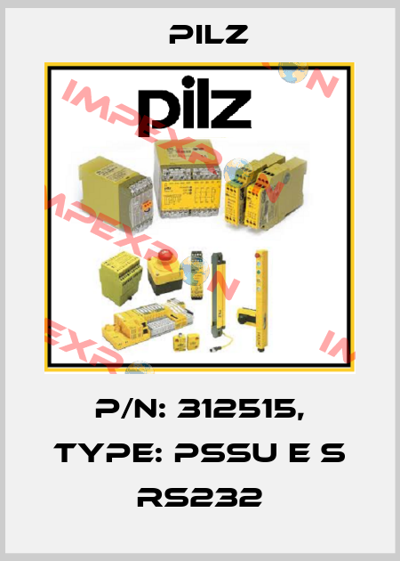 p/n: 312515, Type: PSSu E S RS232 Pilz