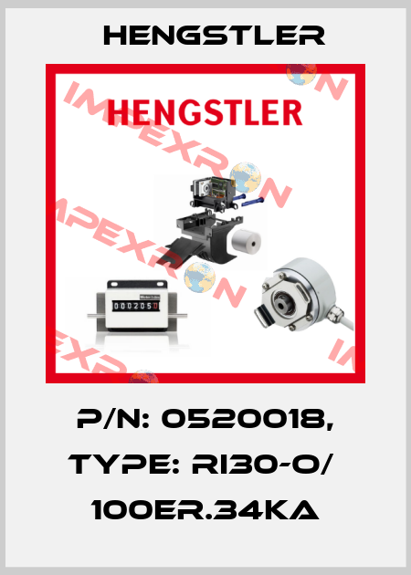 p/n: 0520018, Type: RI30-O/  100ER.34KA Hengstler