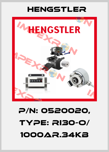 p/n: 0520020, Type: RI30-O/ 1000AR.34KB Hengstler