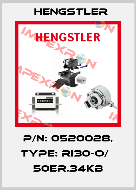 p/n: 0520028, Type: RI30-O/   50ER.34KB Hengstler