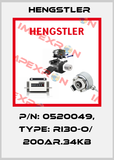 p/n: 0520049, Type: RI30-O/  200AR.34KB Hengstler