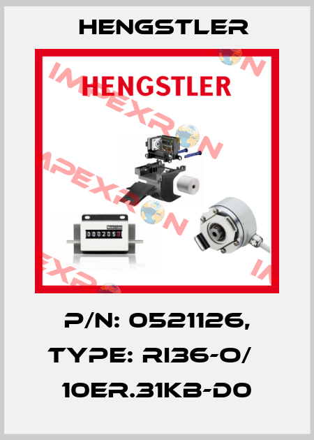p/n: 0521126, Type: RI36-O/   10ER.31KB-D0 Hengstler