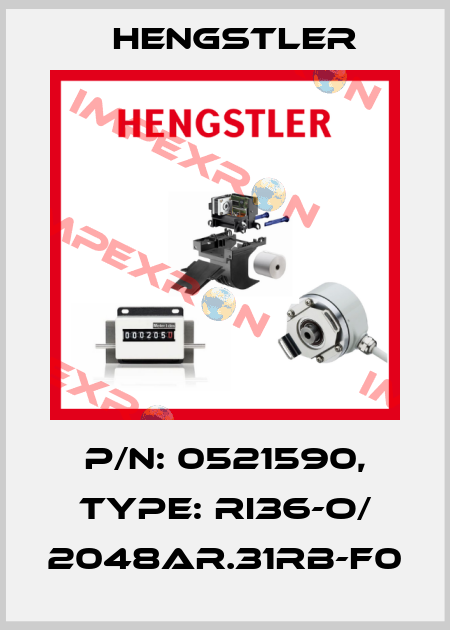 p/n: 0521590, Type: RI36-O/ 2048AR.31RB-F0 Hengstler
